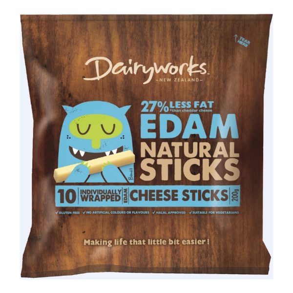 Dairyworks Edam Natural Sticks (10 Pack)