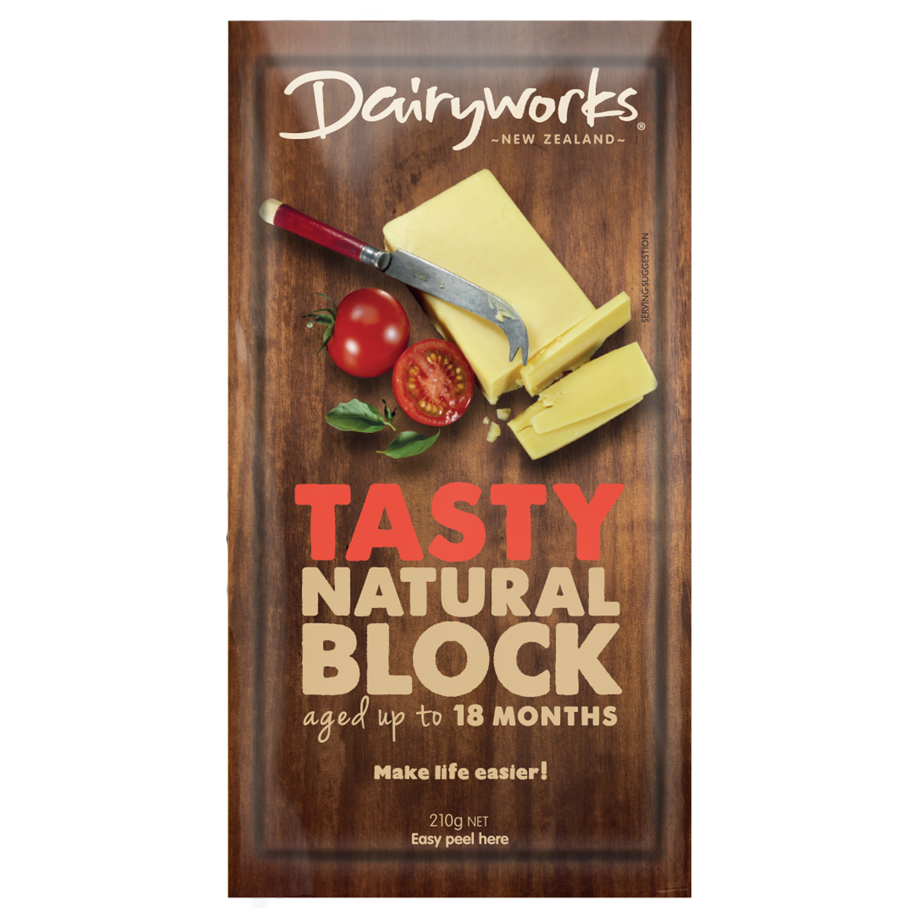 Dairyworks Tasty Block Cheese 210g Kaiser Foods