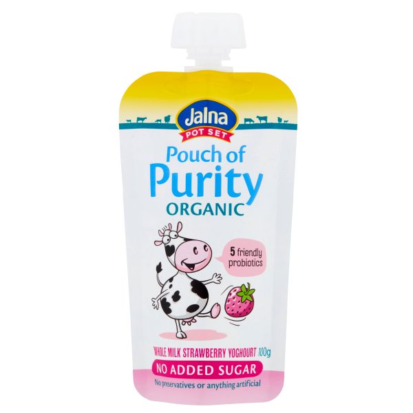 Jalna Pouch Of Purity Organic Strawberry Yoghurt 100g