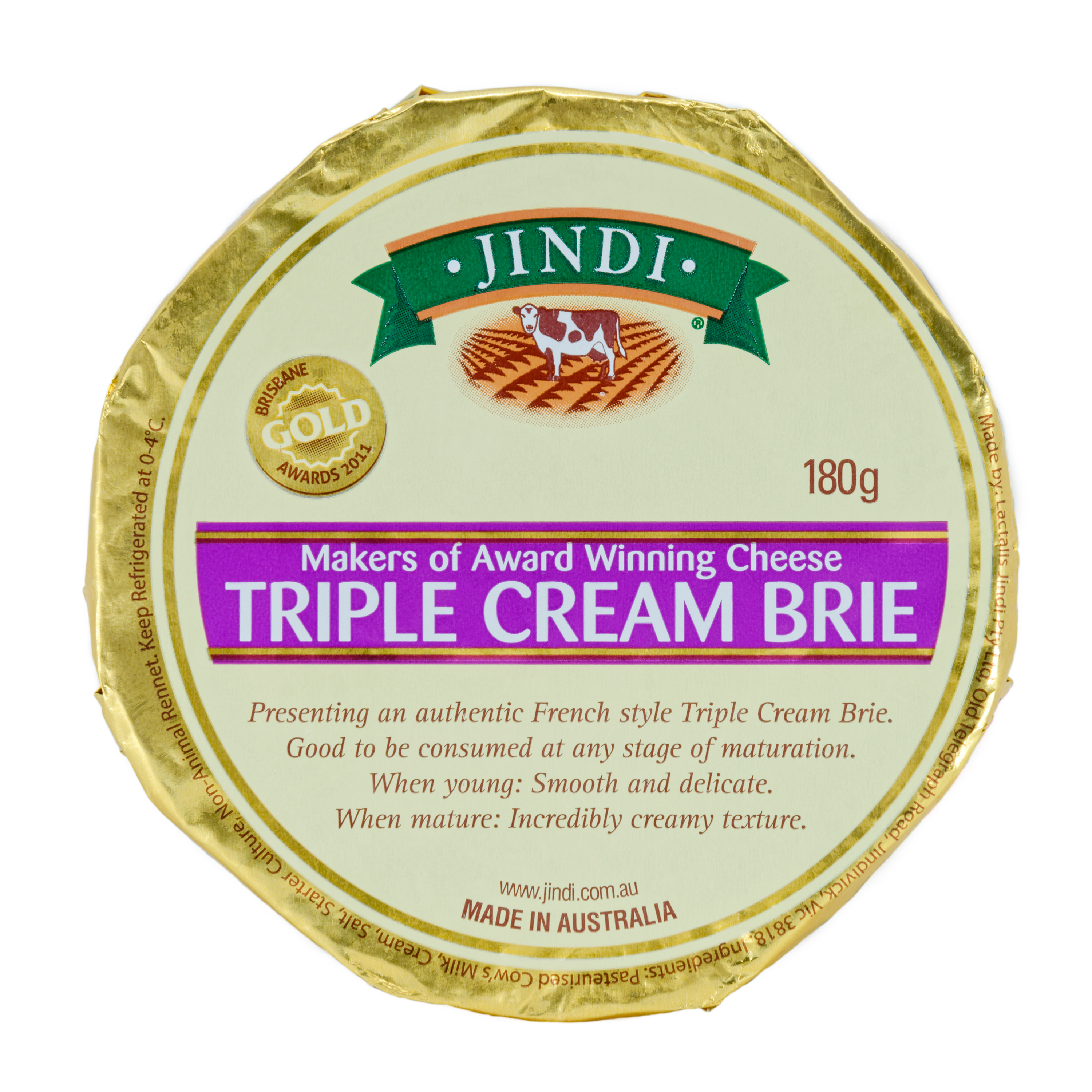 Jindi Triple Cream Brie 180g Kaiser Foods