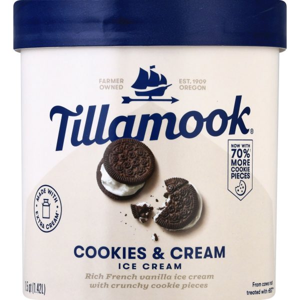 Tillamook Cookies & Cream Ice Cream 1.42L