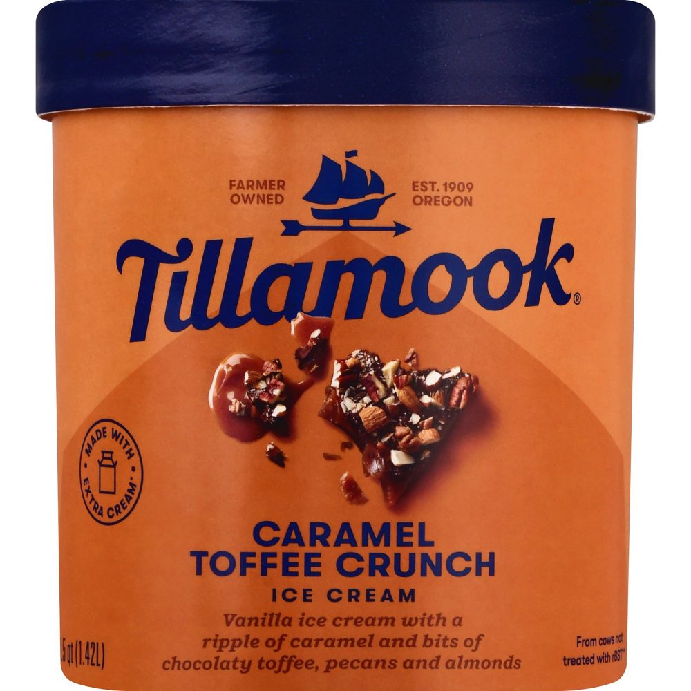 Tillamook Caramel Toffee Crunch Ice Cream 1.42L Kaiser Foods