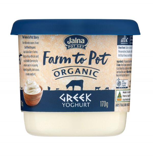Jalna Farm to Pot Greek Organic Yoghurt 170G