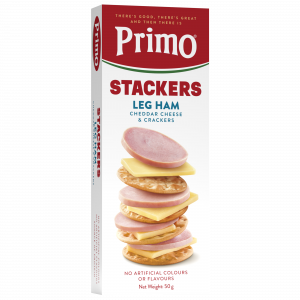 Primo Leg Ham Cheddar Cheese & Crackers Stackers 50g