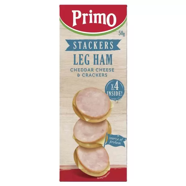 Primo Leg Ham Cheddar Cheese & Crackers Stackers 50g