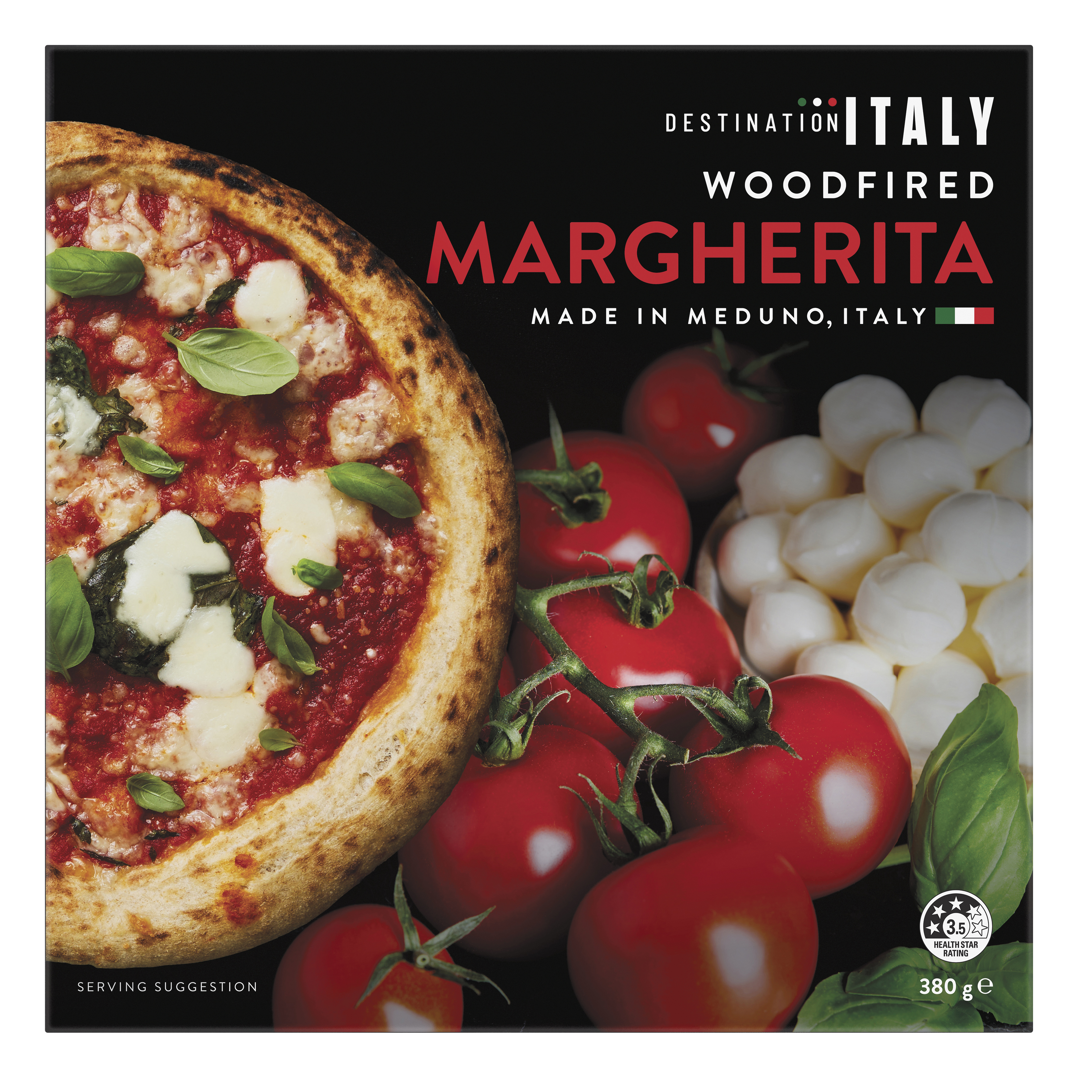 Destination Italy Pizza Woodfired Pizza Margherita 380g