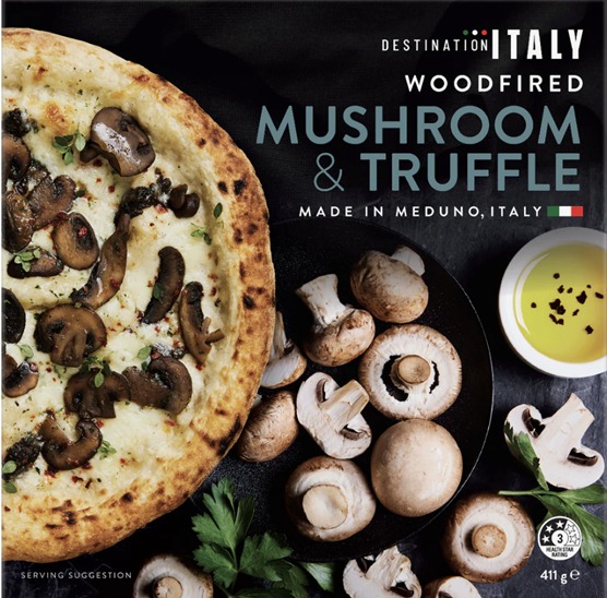 Destination Italy Woodfired Pizza Mushroom & Truffle 411g